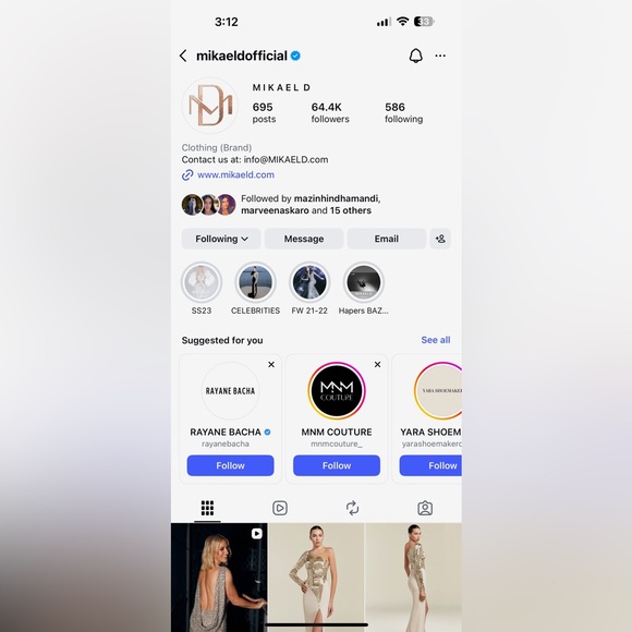 Custom Couture Walter Mikael Elegant White Sequin Strapless Evening Gown - Picture 15 of 16